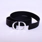 Dior Silver CD Logo Black Belt