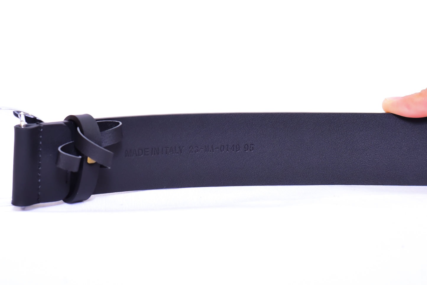 Dior Silver CD Logo Black Belt