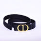 Dior CD Logo Black Cloth Belt