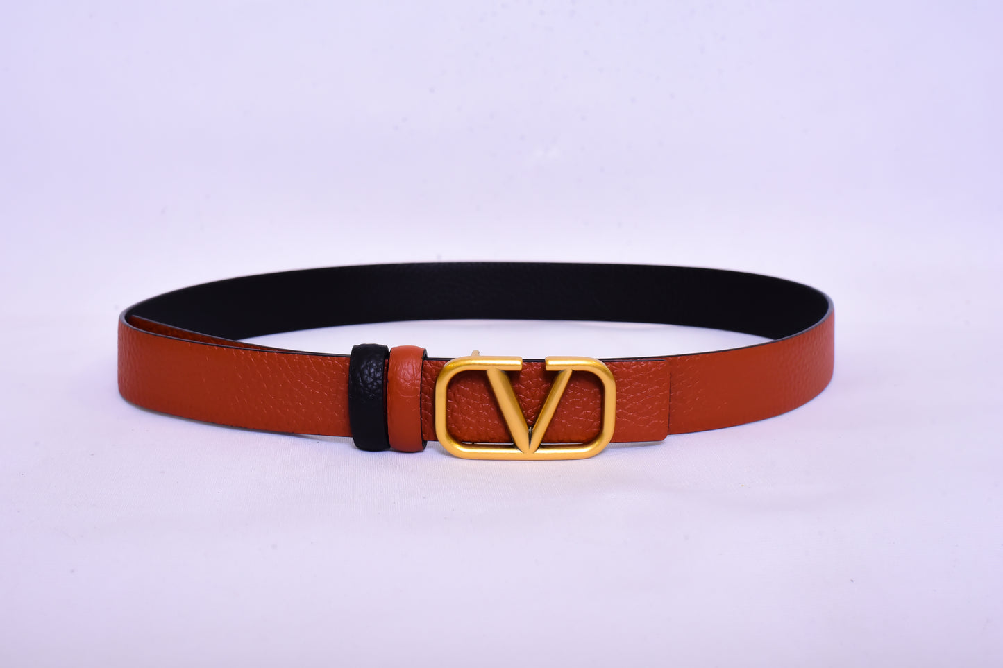 Valentino Logo Black Orange Belt