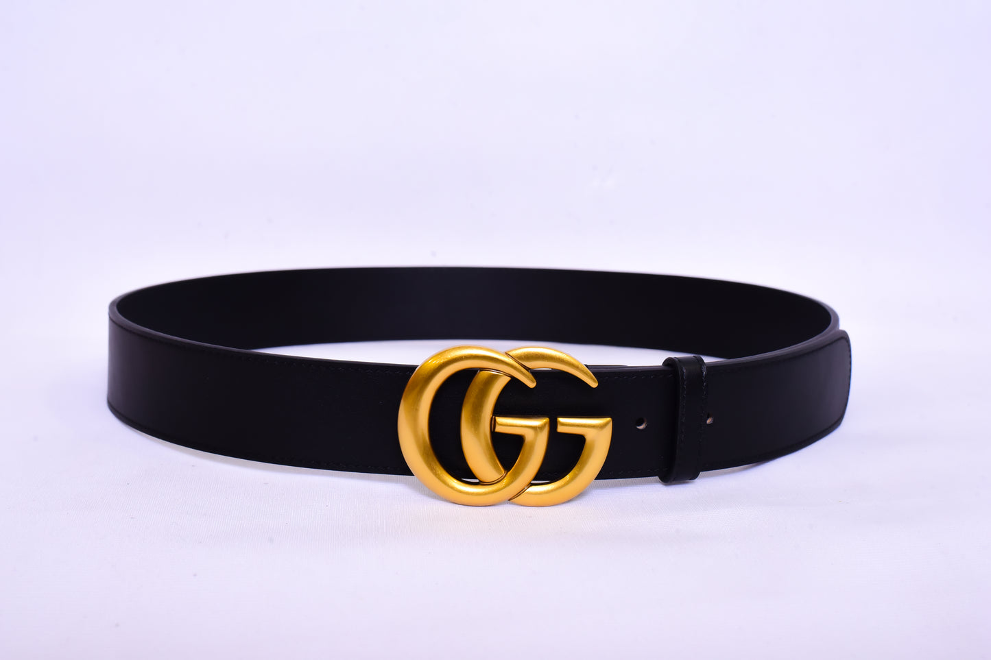 Gucci GG Golden Logo Black Belt