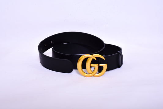 Gucci GG Golden Logo Black Belt