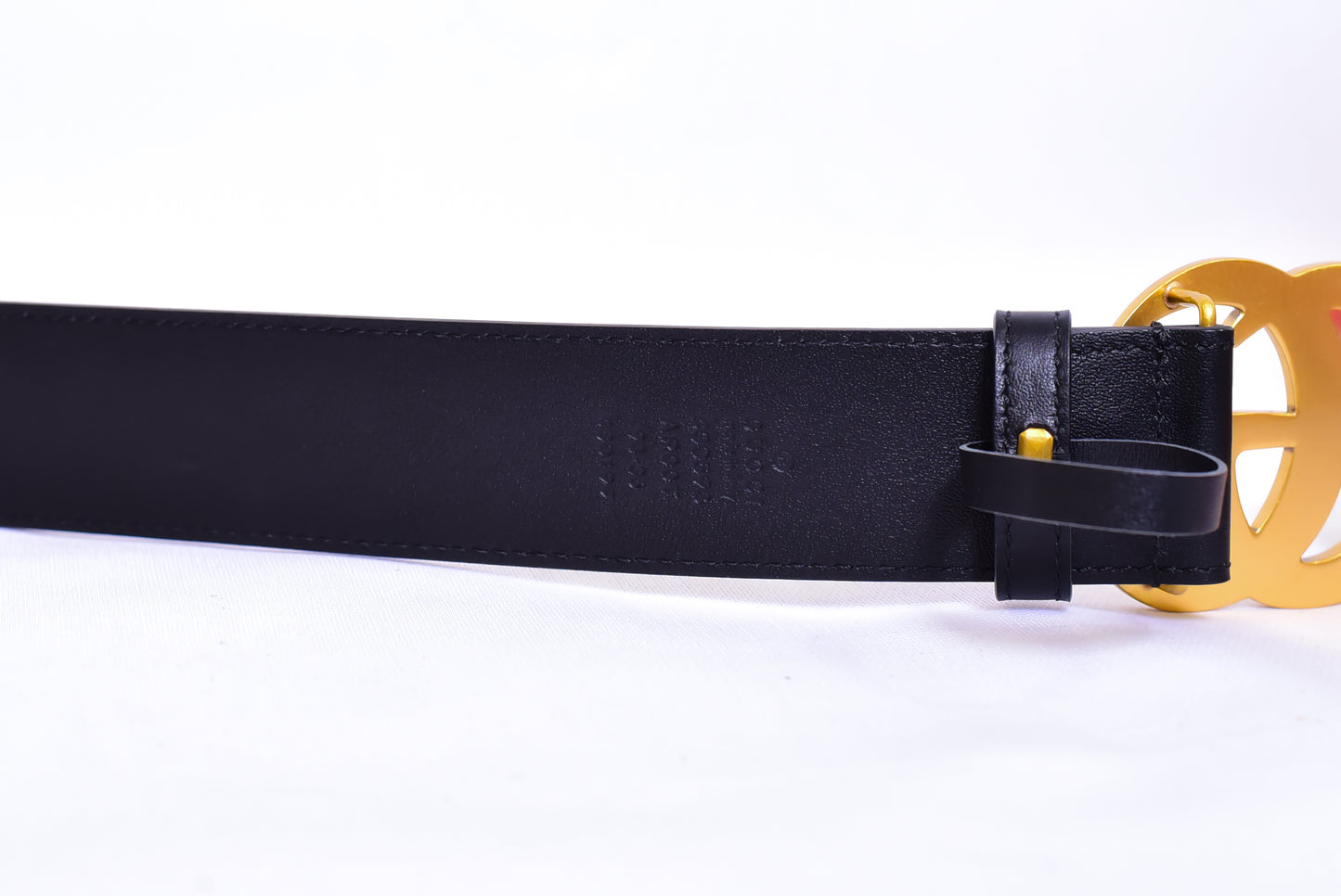 Gucci GG Golden Logo Black Belt