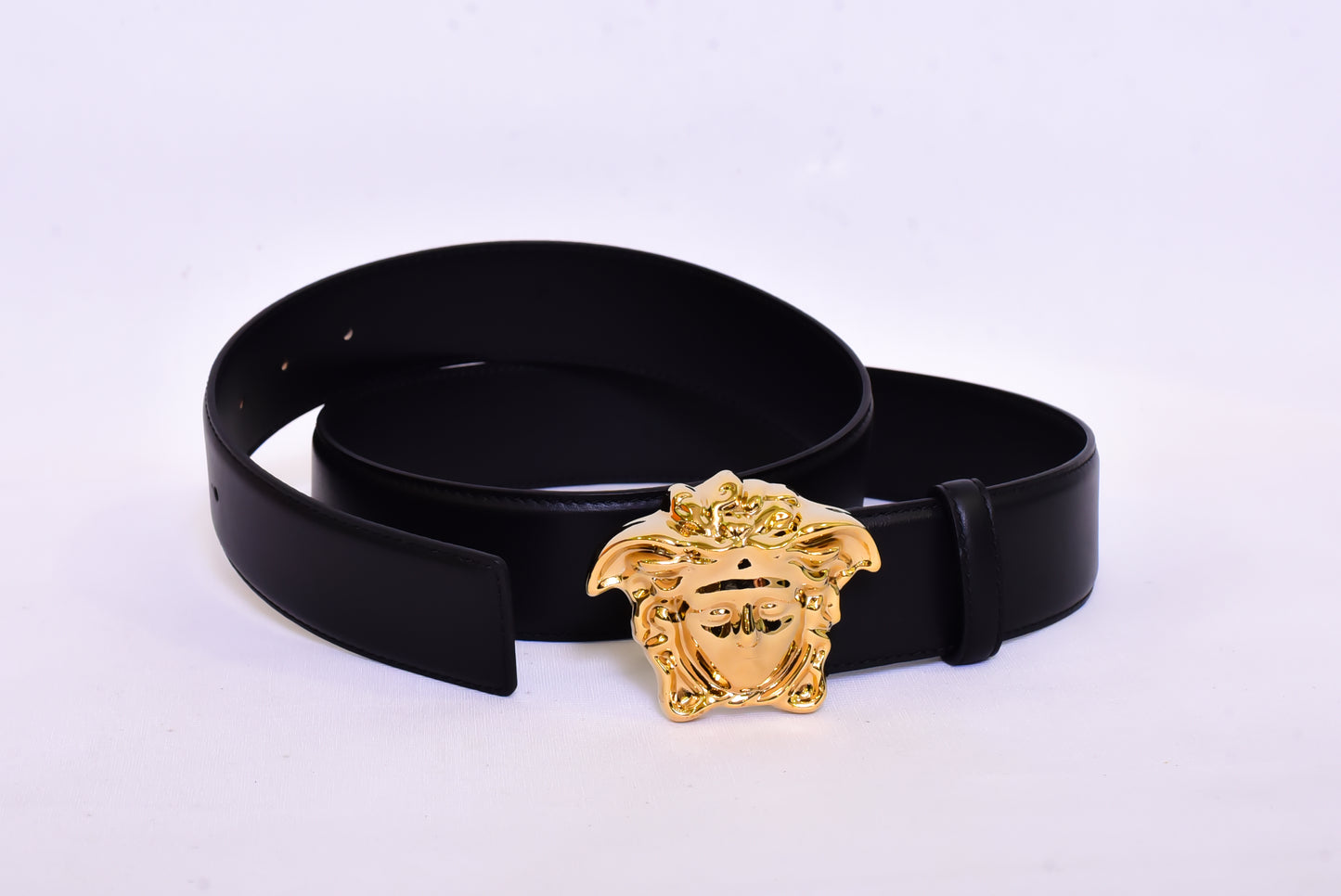 Versace Golden Logo Black Belt