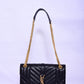 YSL Black Texture Leather Bag