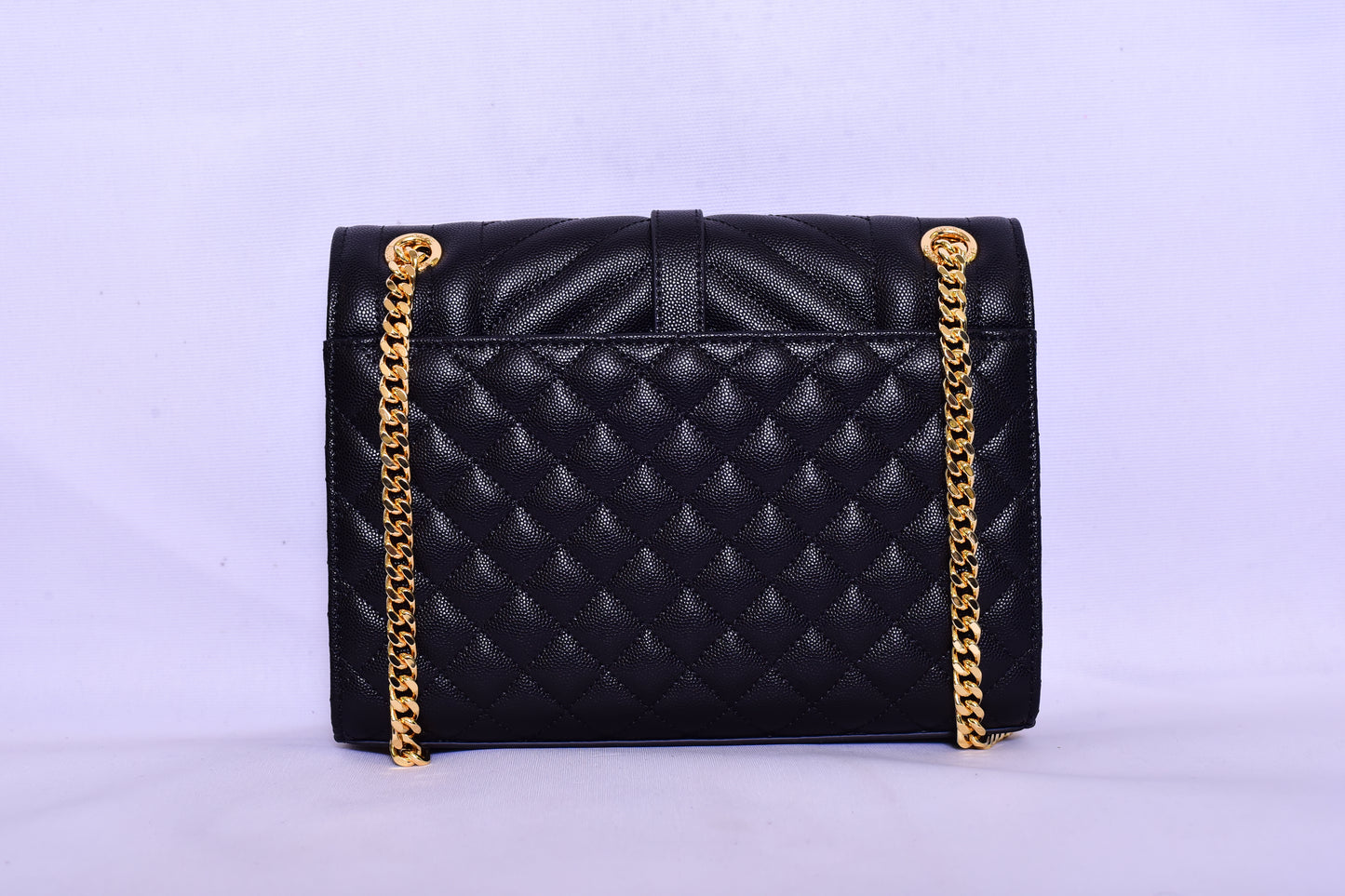 YSL Black Texture Leather Bag