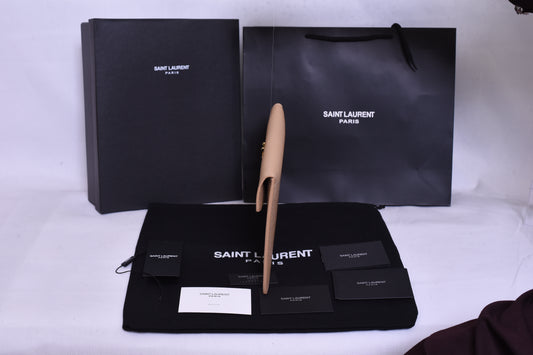 YSL Golden Logo Clutch