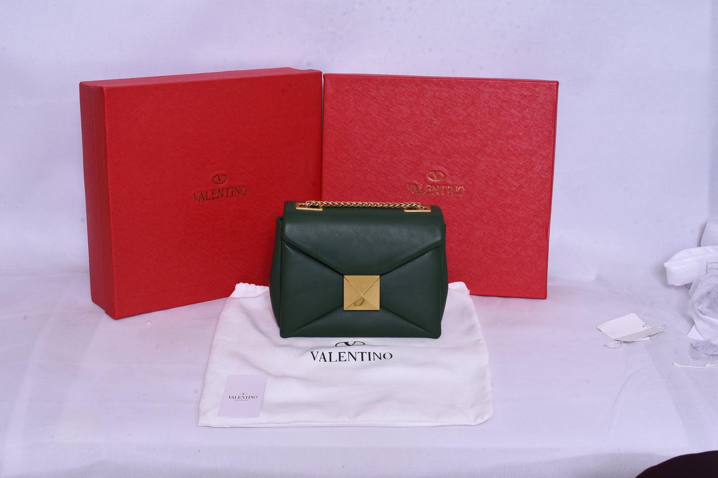 Valentino Logo Dark Green Mini Bag