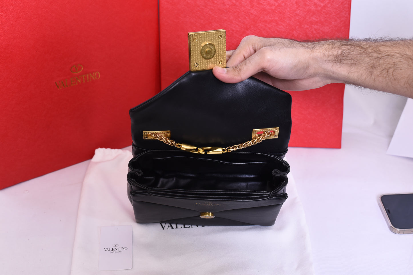 Valentino Logo Black Mini Bag