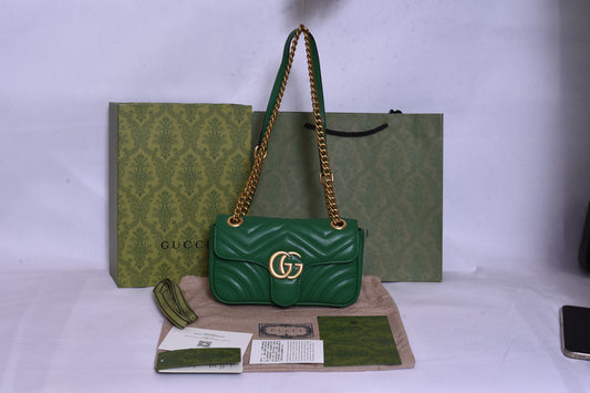 Gucci GG Logo Green Bag