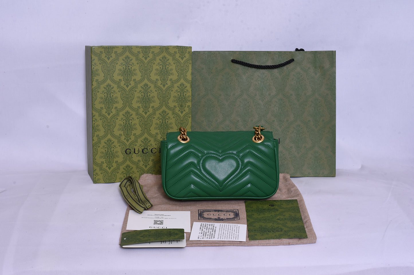 Gucci GG Logo Green Bag