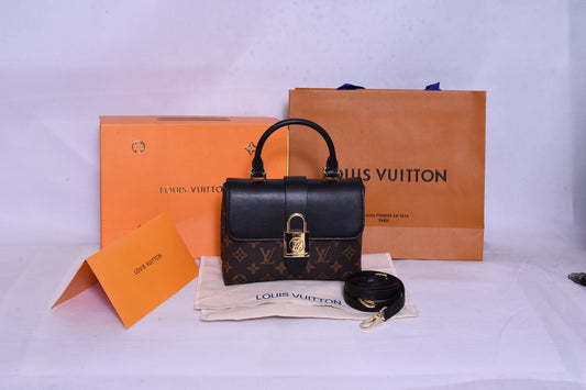 LV Logo Pattern Brown Mini Bag