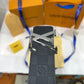 LV Silver Logo Check Reversible Belt Black/Grey