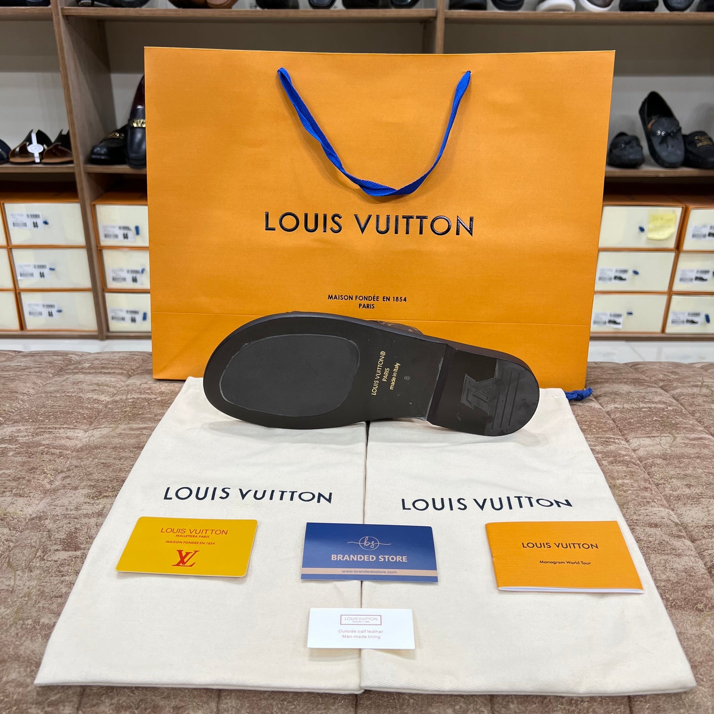 LV Men's Sandal Brown Pattern