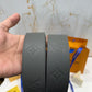 LV Grey Logo Reversible Belt Grey / Black