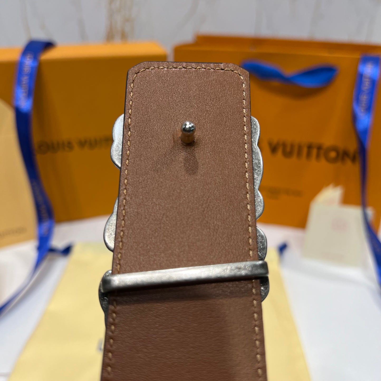 LV Logo Reversible Belt Brown/Black