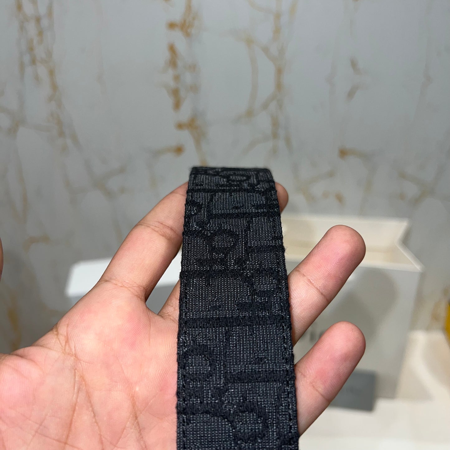 Dior Golden CD Buckle Reversible Belt Black