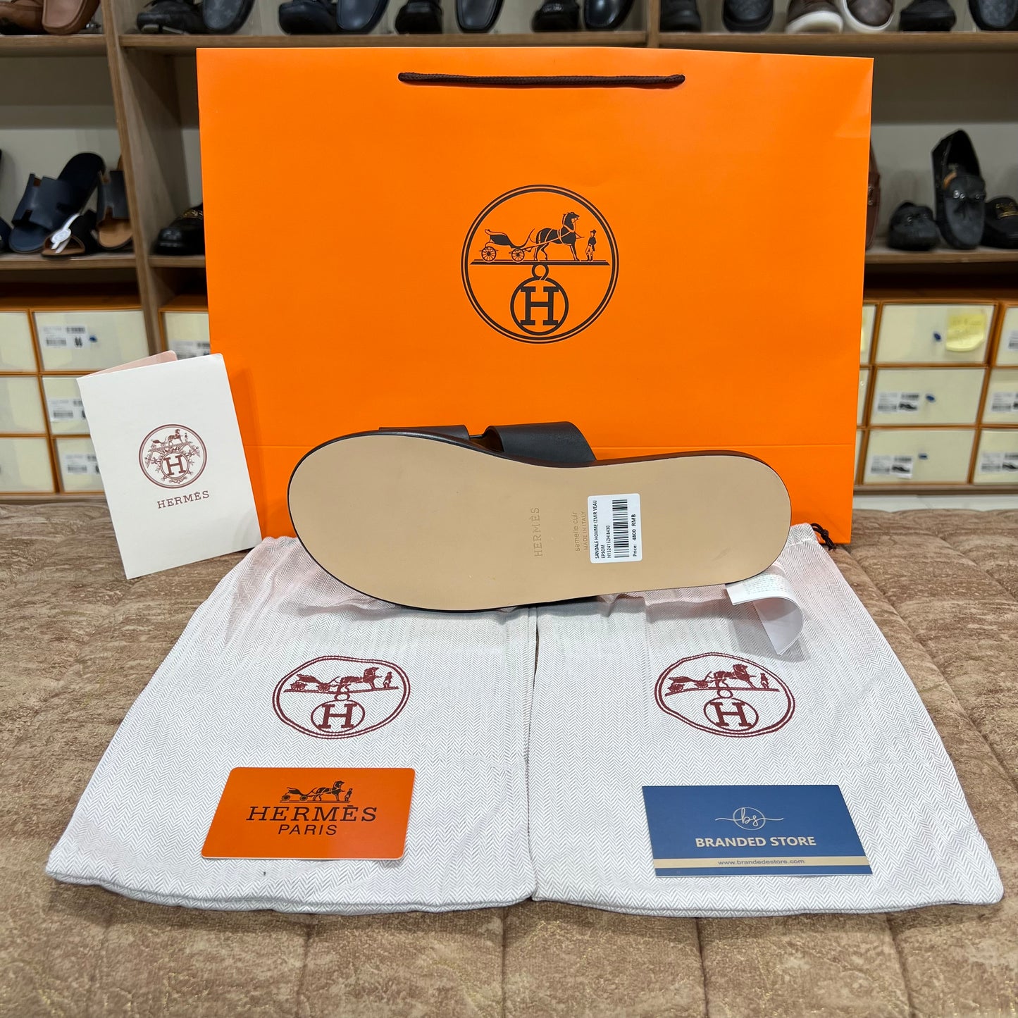 Hermes Men's Sandal Full Black