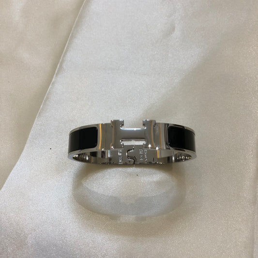Hermes Silver Black Bracelet