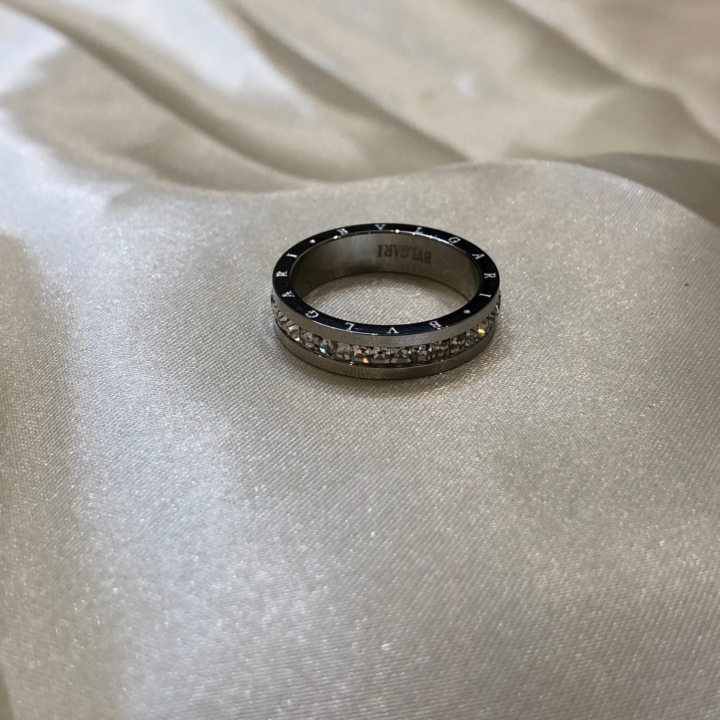 Bulgari Logo Silver Ring