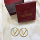 Valentino V Logo Golden Earrings