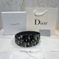 Dior Black DIOR Buckle Reversible Belt Black/White
