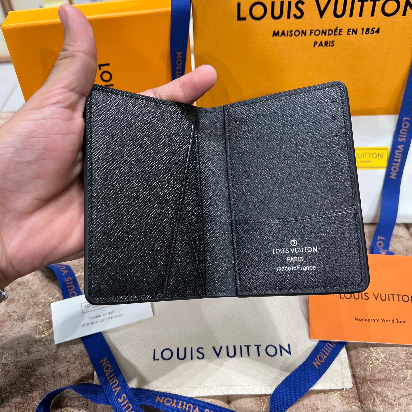 Louis Vuitton Grey Pocket Organizer Wallet