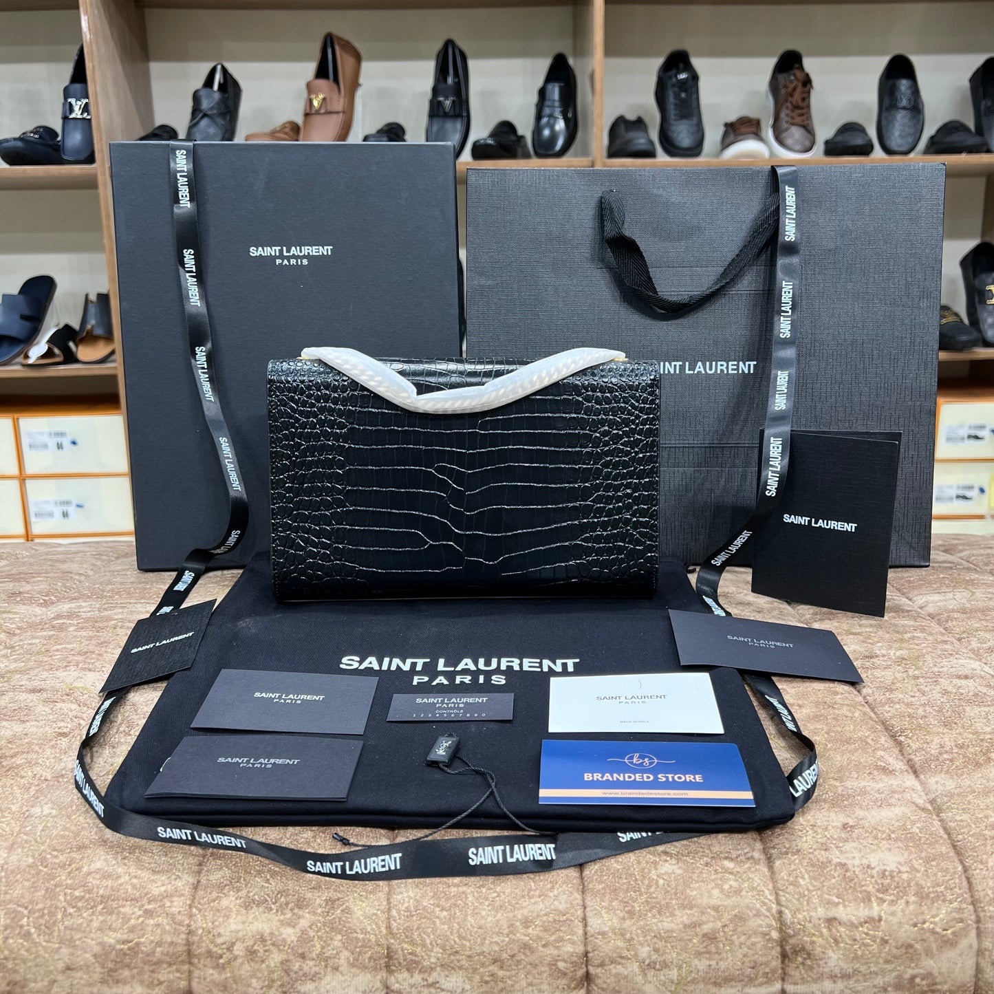 YSL Black Kate Tassel Leather Bag