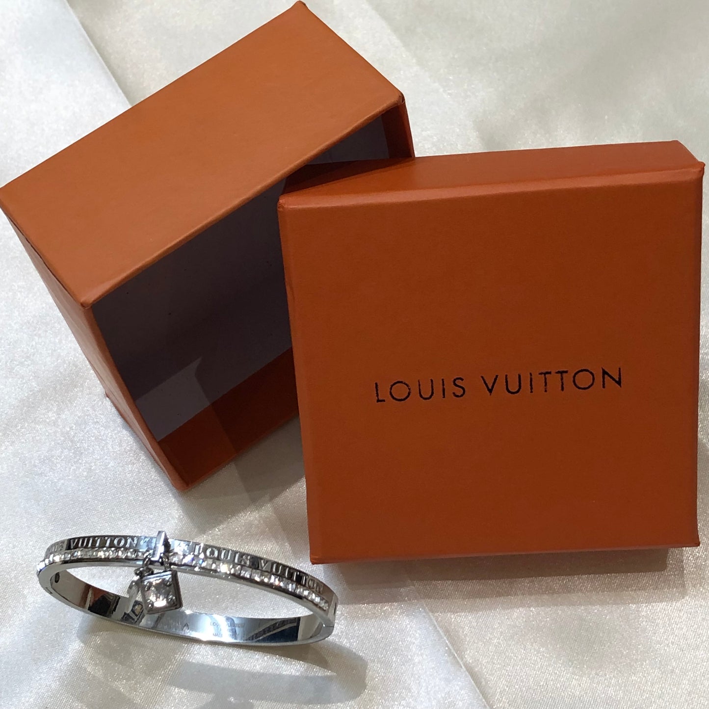 Louis Vuitton Mini Lock & Key Silver Bracelet