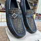Fendi Black Green FF Normal Loafers