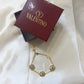 Valentino Gold White Chain Bracelet