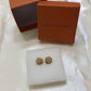 Louis Vuitton Round Golden Earrings Studs
