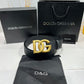 Dolce & Gabbana DG Logo Leather Belt Black