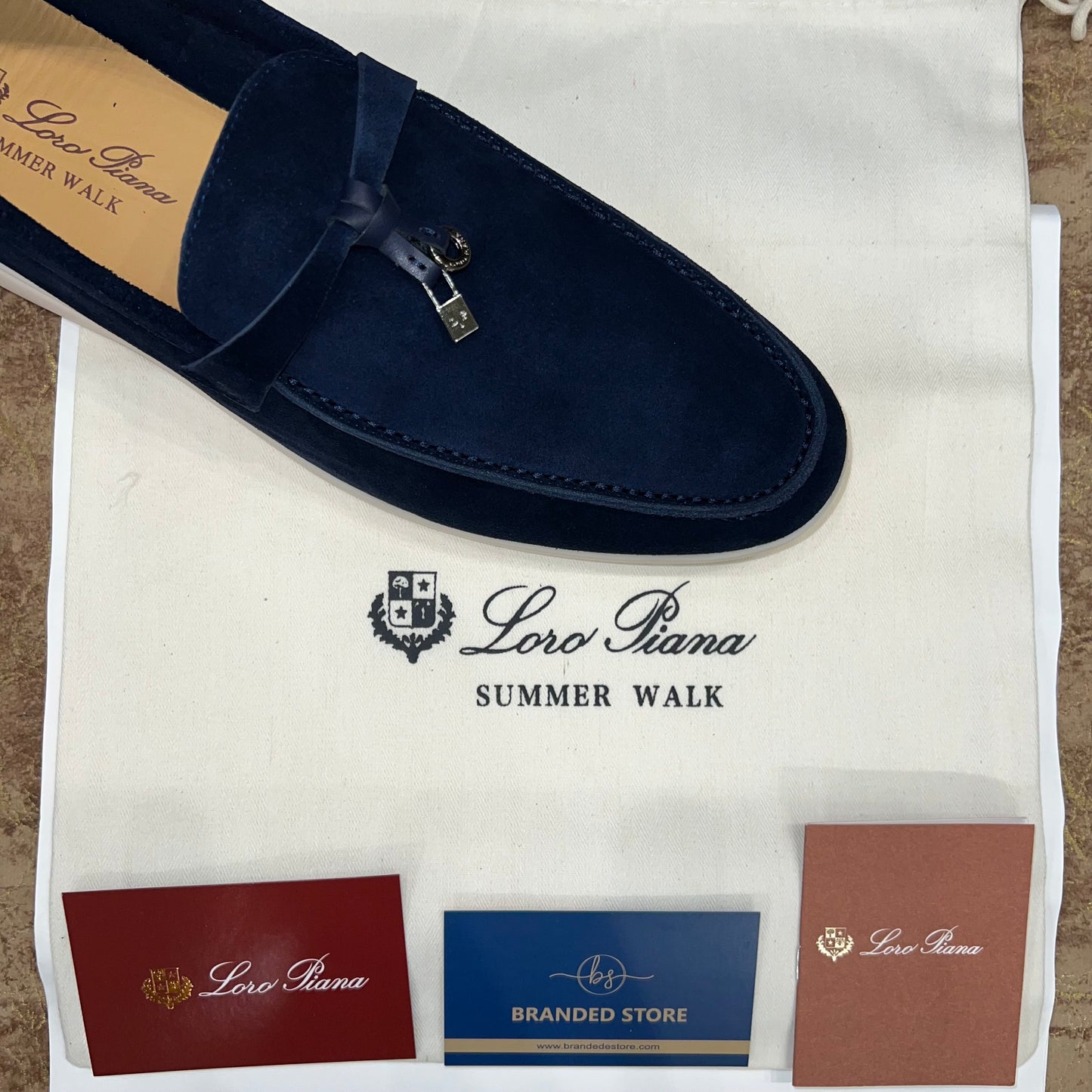 Loro Piana Summer Charms Walk Loafer Suede - Blue