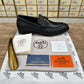 Hermes Paris Major Loafer In Black Grain Leather