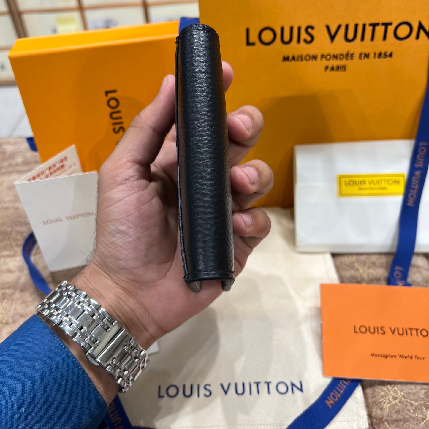 Louis Vuitton Black Pocket Organizer Wallet