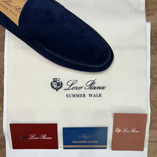 Loro Piana Summer Walk Loafer Suede - Blue