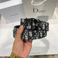 Dior Black DIOR Buckle Reversible Belt Black/White