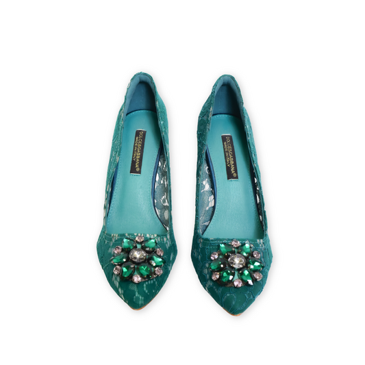 Dolce & Gabbana Emerald Heel Green