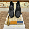 Louis Vuitton Black Embossed Grained Leather Chunky Major loafer