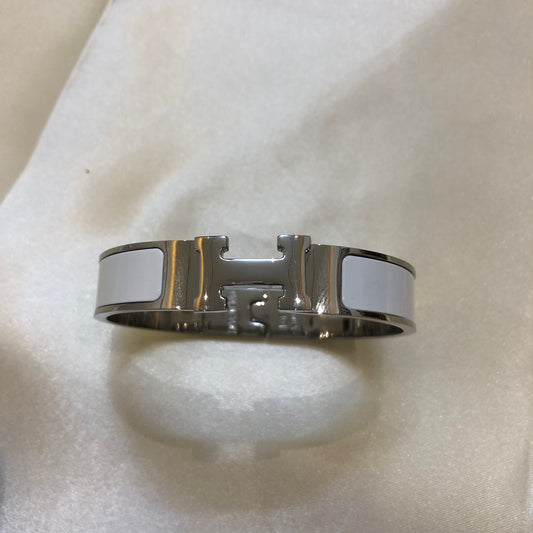 Hermes Silver White Bracelet