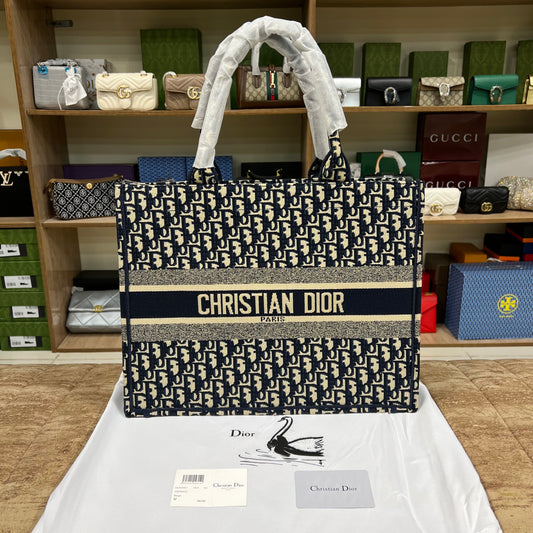 Dior Canvas Tote Bag Blue