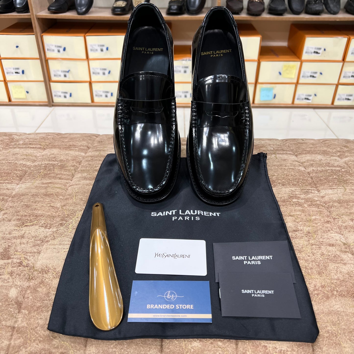 YSL Black Major Loafers