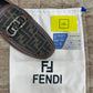 Fendi Brown Golden Buckle Normal Loafers