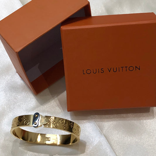 Louis Vuitton Mini Embossed Golden Bracelet