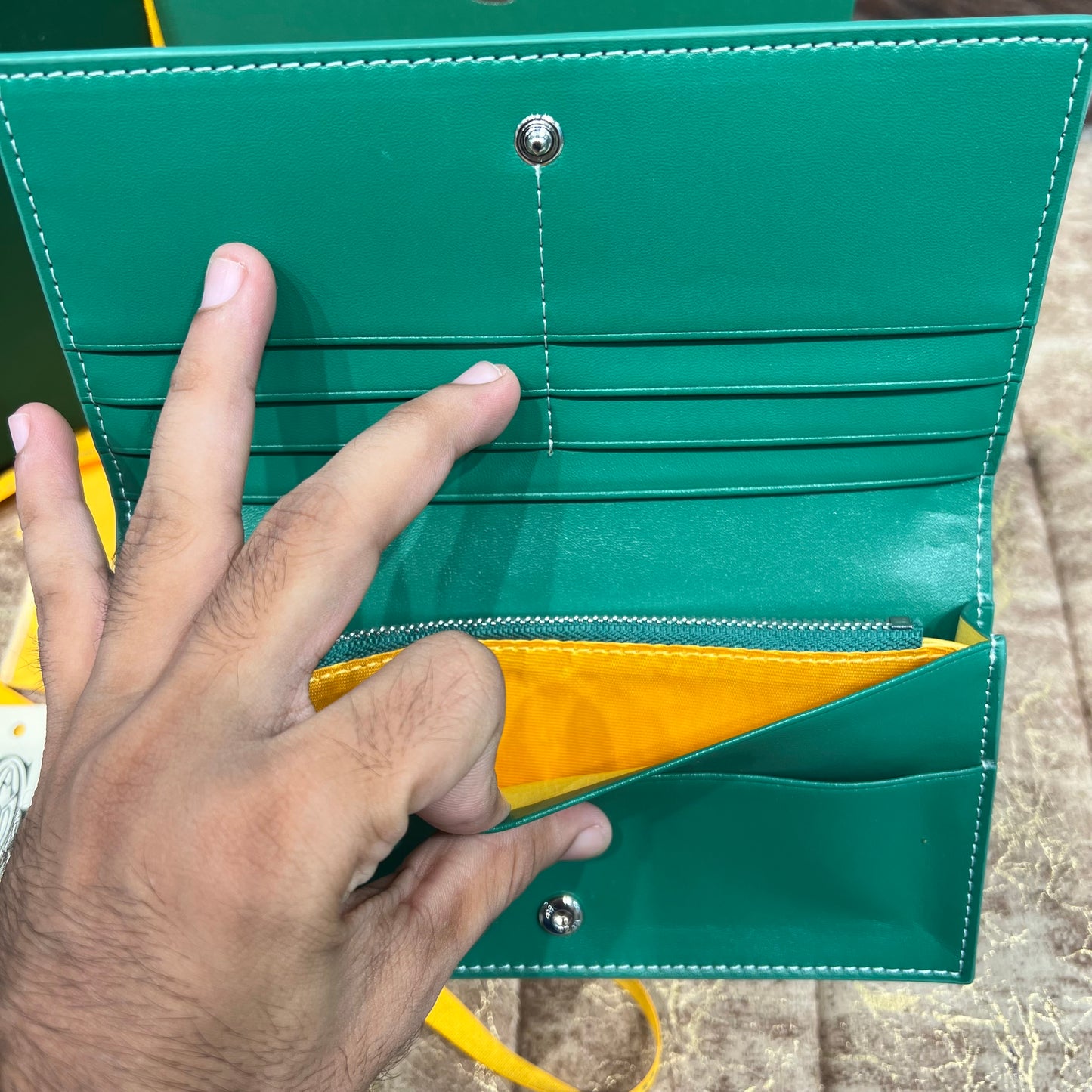 GoYard Long Wallet Green