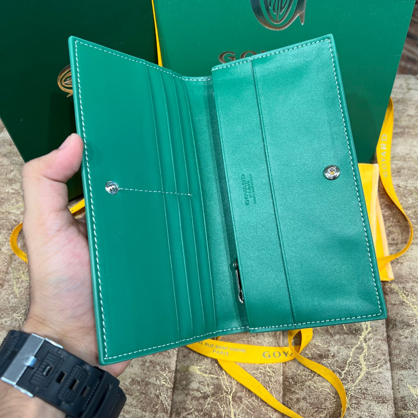 GoYard Long Wallet Green