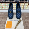 Louis.Vuitton Blue Check Major Loafers