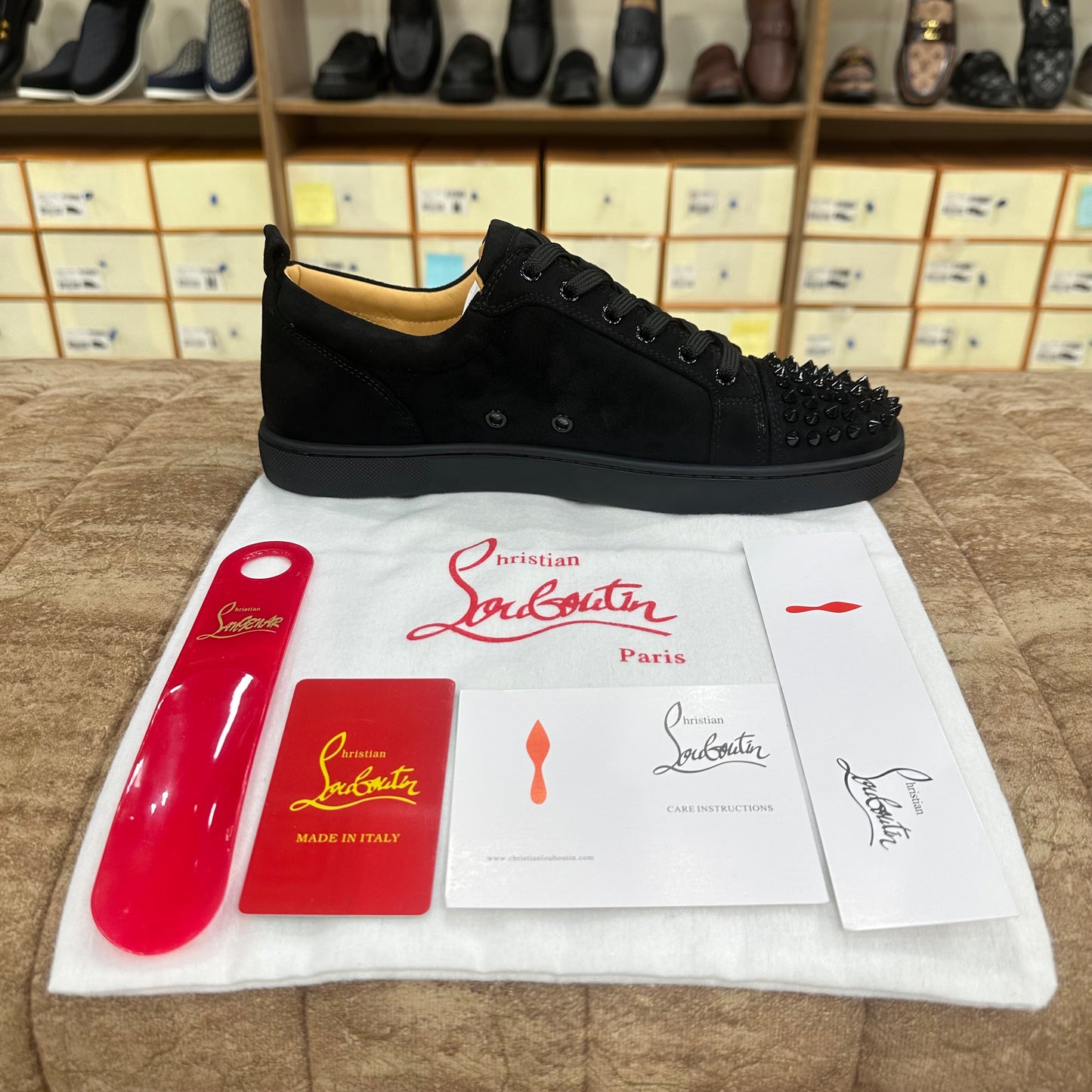 Christian Louboutin Sneakers Louis Junior Spikes - Black