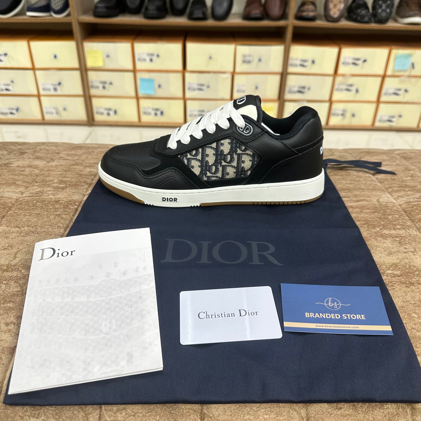 Dior - B27 Uptown Low-Top Sneaker - Beige & Black